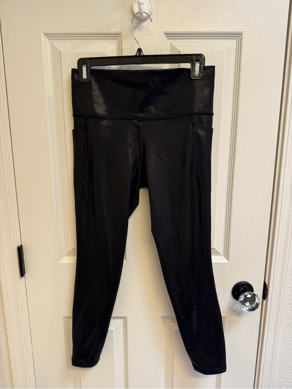 Athleta Black Shiny Leggings